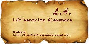 Löwentritt Alexandra névjegykártya